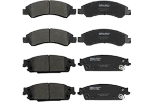 SIPAUTEC-Front and Rear Brake Pad Set 4-Wheel Set Ceramic Disc Brake Pads Replacement For 2014-2018 Chevrolet Silverado 1500 All Models