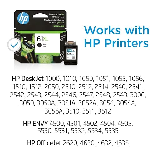 2-Pack Remanufactured 61XL Ink Cartridges For HP Deskjet 2540, 2514, 3050A & More