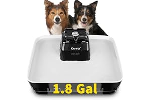 Kastty 230oz/1.8Gal Dog Water Fountain, Natural Ceramic Pet Water Fountain, Food Grade Healthy Cat Fountain, Visceral Burden-Free Drinking Fountain for Pets, Heavy Duty No Tip Wide Large Water Basin