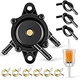 JUSTTOP Fuel Pump with Filter & Oil Hose, Compatible with Kohler 17HP-25HP, Briggs and Stratton, John Deere, Honda, Kawasaki, Yamaha Small Engine Lawn Mower, Replace 808492 808656