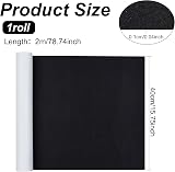 BENECREAT Self Adhesive Felt Fabric Roll 40x200cm 1mm Black view 2