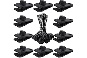 Axlksia Tarp Clips Heavy Duty Lock Grip, 20 Pack Tarp Clamps, Shade Cloth Clips Fasteners, Pool Awning Cover Bungee Cords Clips, Car Cover Clamp