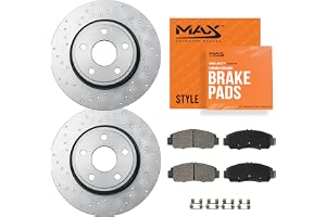 Max Advanced Brakes Rear Brake Kit For Subaru Outback | Fits 2015-2023 Subaru Outback Replacement, Cross-Dril…
