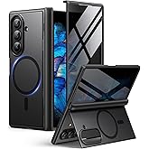 BERFY for Samsung Galaxy Z Fold 7 Case with Privacy Screen Protector, [Compatible with MagSafe][Anti Spy] Built-in Hidden Kickstand, Full-Body Shockproof Slim Phone Case for Z Fold 7, Black