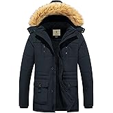 WenVen Men's Hooded Warm Coat Winter Parka Jacket