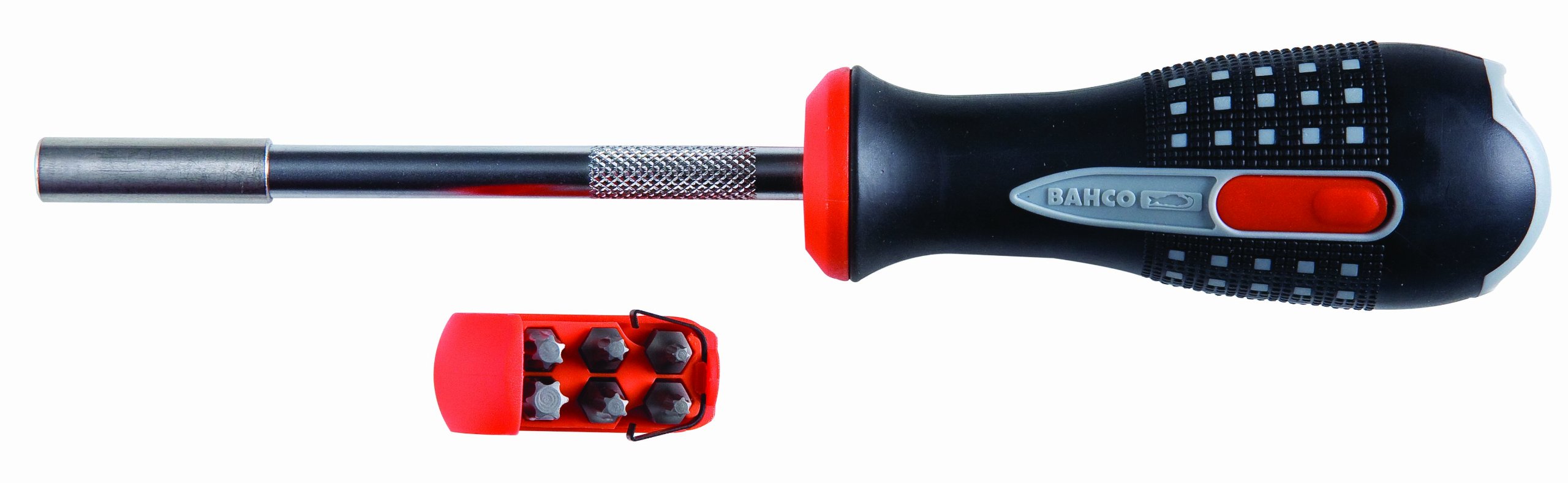 Bahco 808050A Screwdriver and Bits, Silver/Black/Orange, 1/4-Inch, 230 mm