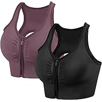 AoOnZan 2 Pack Sports Bras for Women High Impact Seamless Wireless