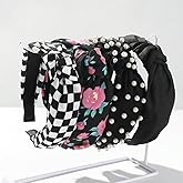 AWAYTR 4-Pack Headbands for Women Wide Elastic Top Knotted Pearl Hair Bands for Girls Hair Accessories (Black, One size)