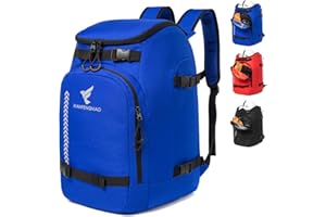 XIANFENGNIAO Ski Boot Bag,50L Waterproof Ski Boot Travel Backpack for Ski & Snowboard Boots, Ski Helmet, Goggles, Gloves, Skis, Snowboard & Accessories for Men,Women and Youth