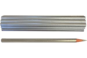 RevMark Silver Hex Pencil with Silver Lead – 12-Pack – Made in the USA – Quality Marking for Construction Workers, Metal Work, Welders, Plumbers, Framers – For Smooth and Rough Surfaces