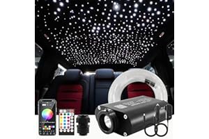 ATOKEE Starlight Headliner Kit, 16W 450pcs*(0.03in+0.04in+0.06in)*9.8ft Fiber Optic Lights, Star Light for Car Ceiling Decor with Music Sync Mode, Controlled Via App & RF Remote