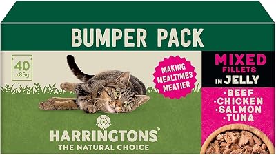 Harringtons Complete Wet Pouch Grain Free Cat Food 40x85g Beef Chicken Salmon