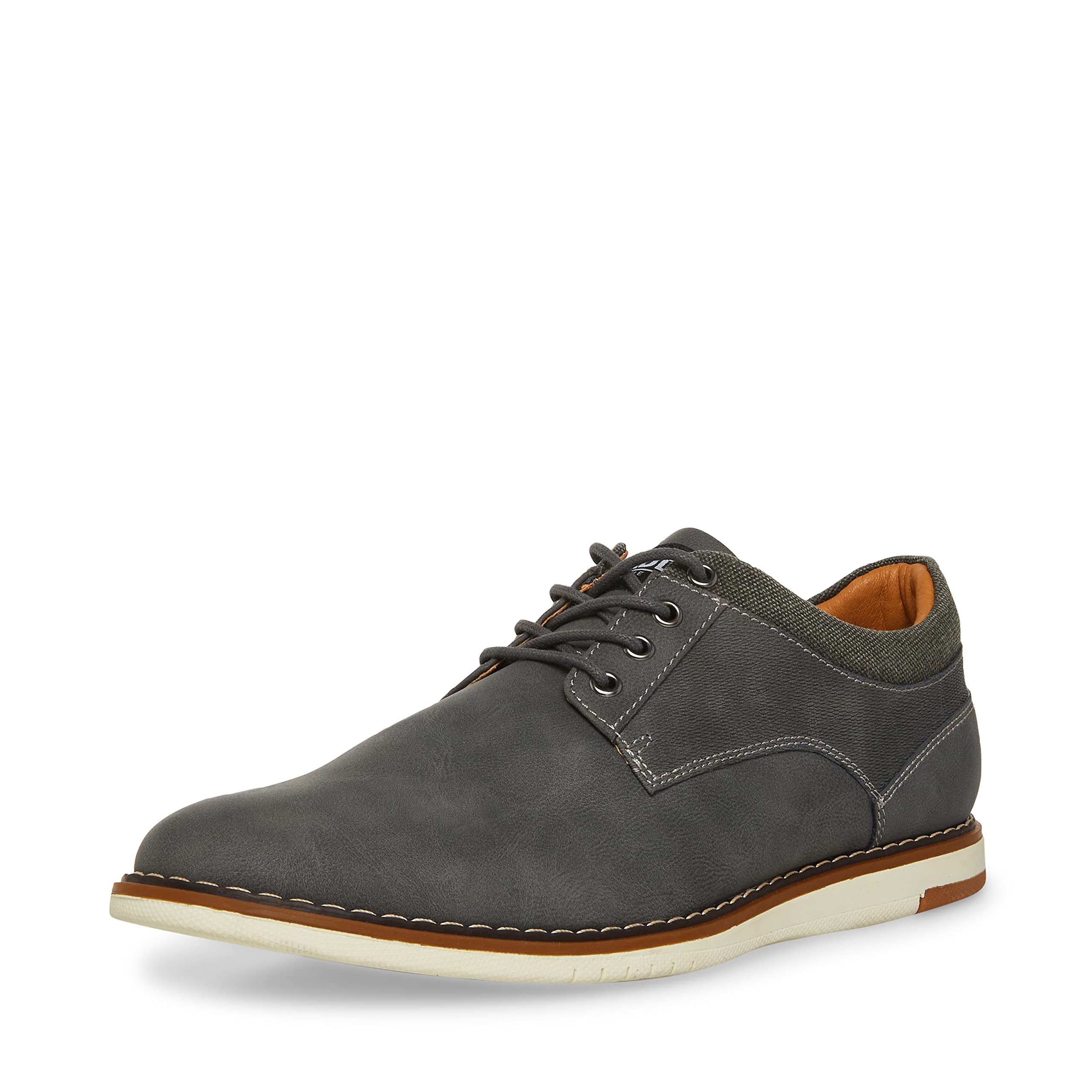 Madden Men’s M-Lantan Plain Toe Casual Lace-Up Oxford, Grey Nubuck, 7 M