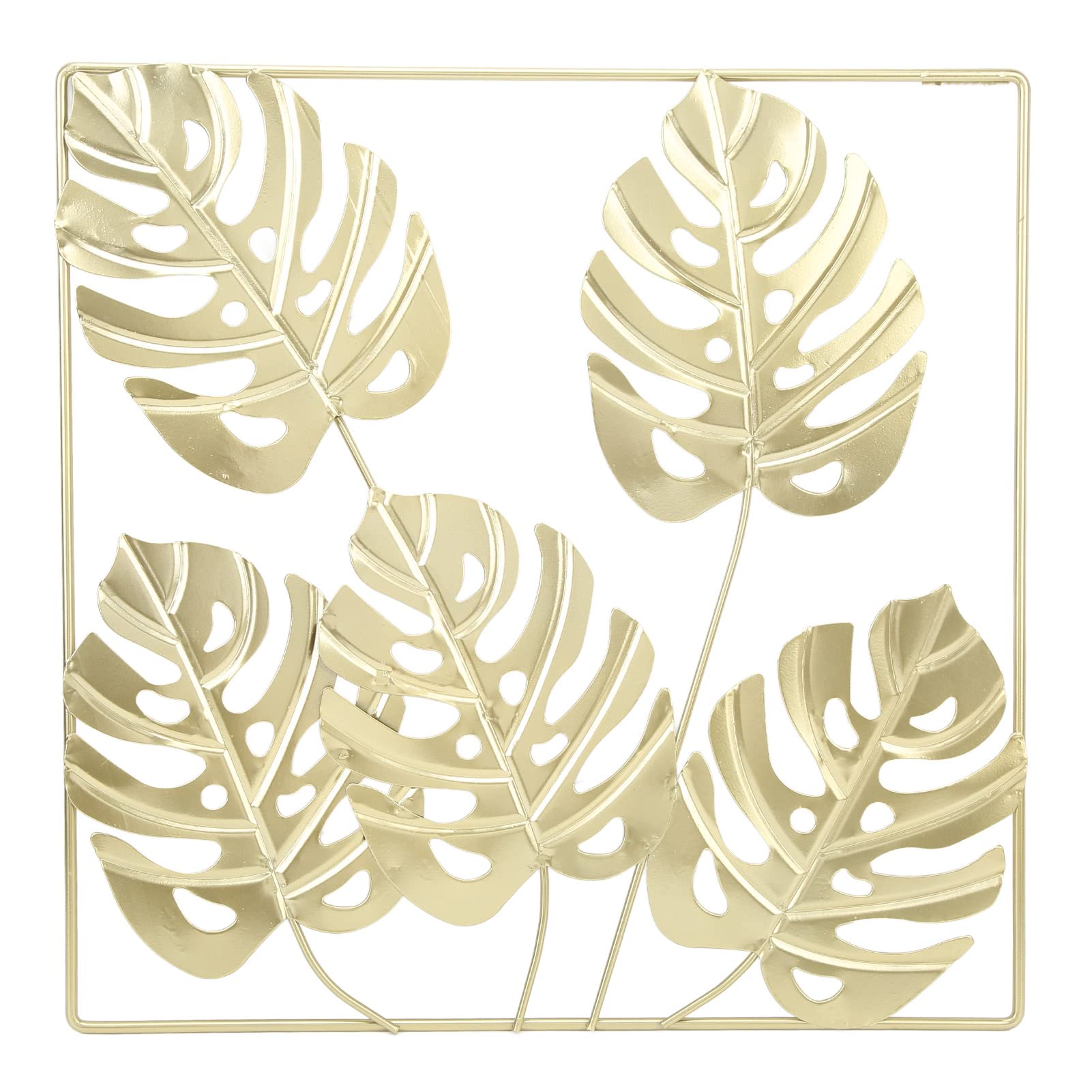 Mumusuki Gold Wall Art Decor for Living Room, Leaf Wall Hanging Home Decor Modern Wall Art Decor Wall Sculptures for Living Room, Bedroom, Office (Leaf)