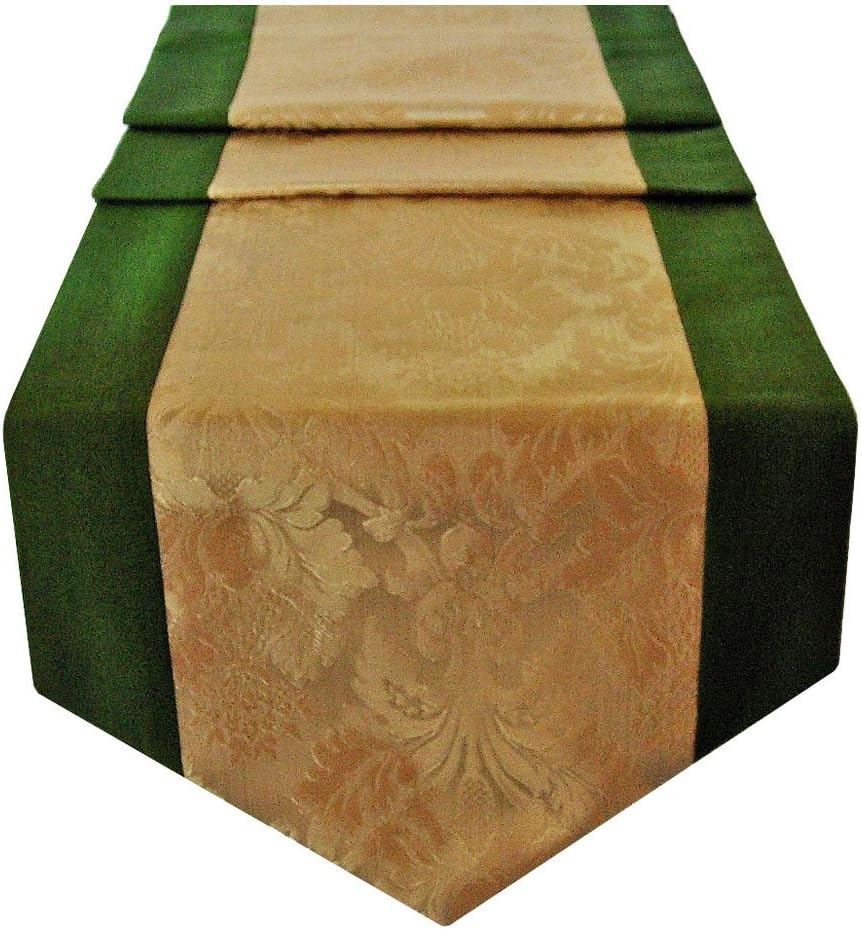 Table Runner Thai Silk & Cotton - Green