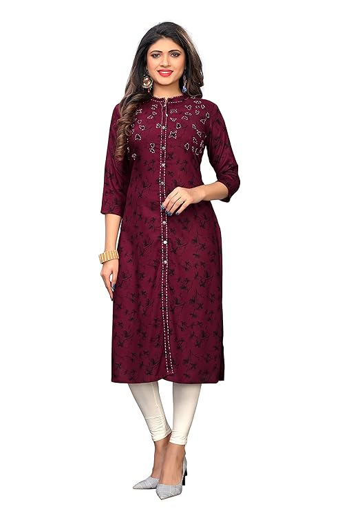 Women's Rayon Straight Kurti