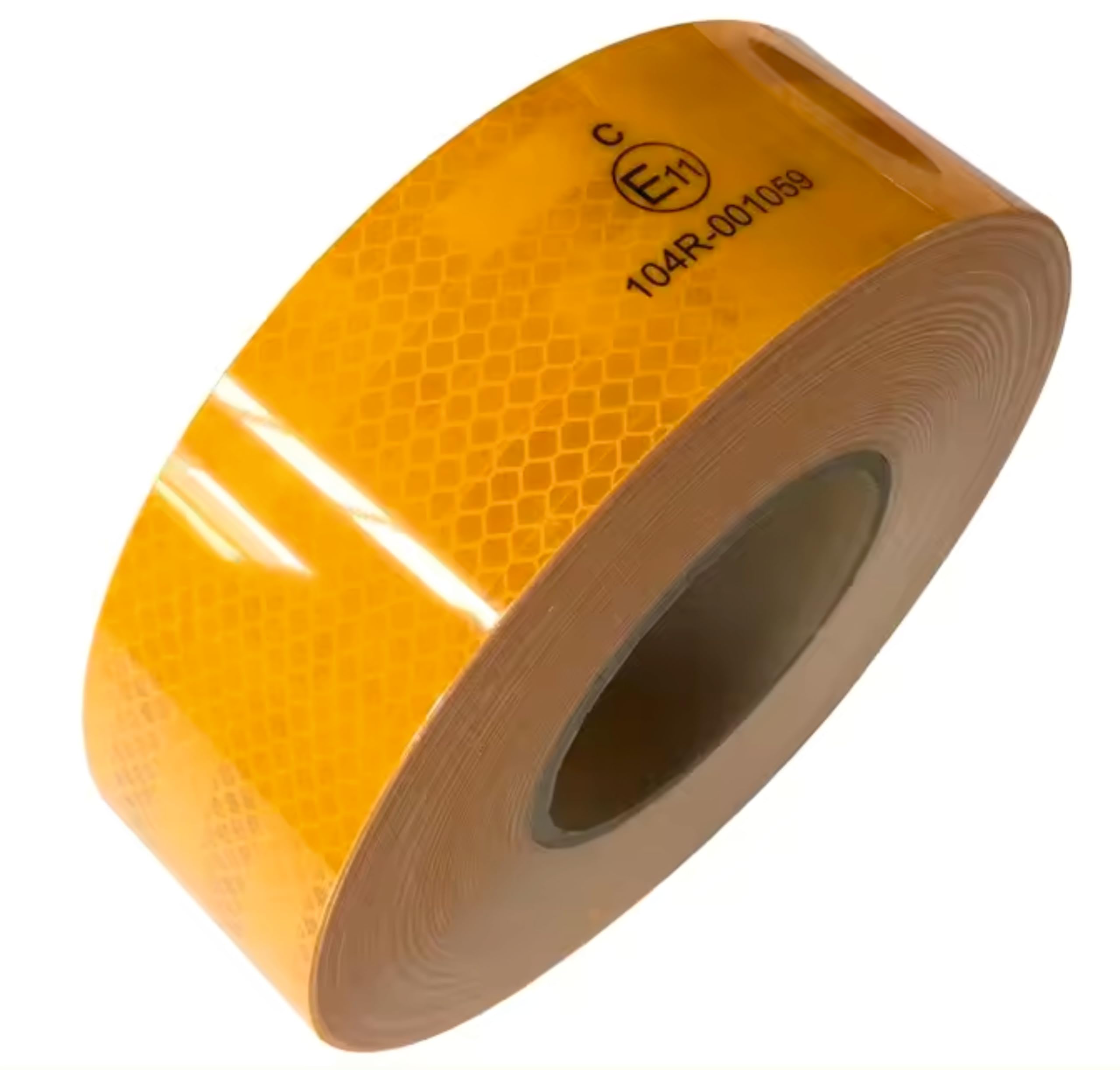 Diamond Grade Reflective Conspicuity Tape - Complies with UK Chapter 8 Legislation - 50mm Height - Ideal for Vans, Long Wheelbase Vans, Lorry Trucks, and Roads (Yellow, Full roll 45 Metres)