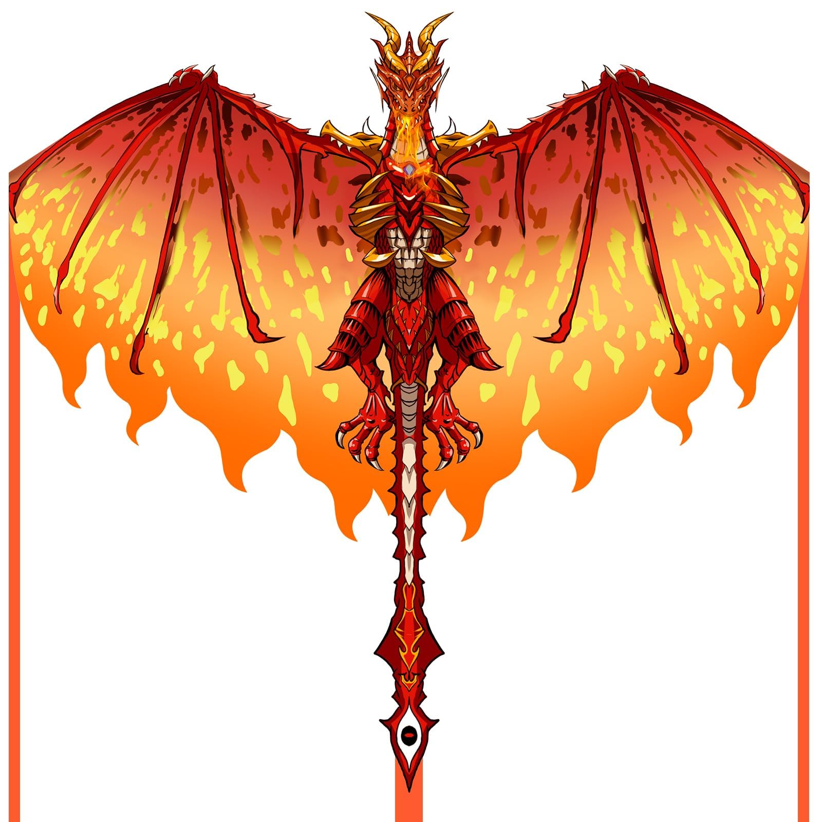 Photo 1 of Mint's Colorful Life Dragon Kite for Kids & Adults, Easy to Fly Kites for Beginners,Large Single Line Kite for Beach Trip with 300ft Kites String(Red Fiery)