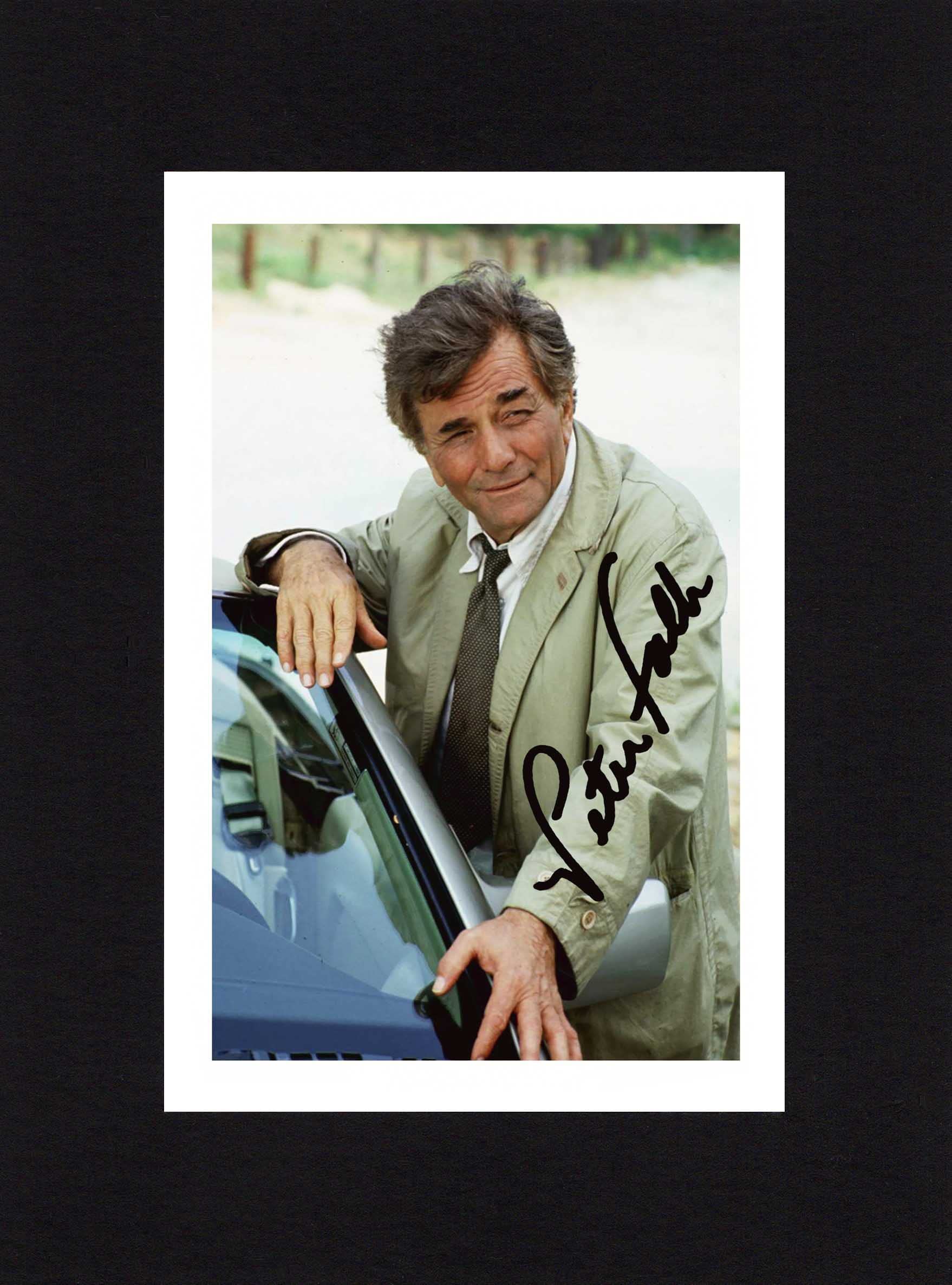 PETER FALK Signed 8x6 Inch Mounted Photo Print Pre Printed Signature Columbo - Autograph Gift, Ready To Be Framed