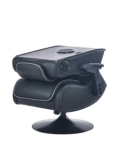 gaming chair with bluetooth and vibration True Innovations Gamers Unite Entertainment Chair, Supports 275 lbs, Black/Red main image 0
