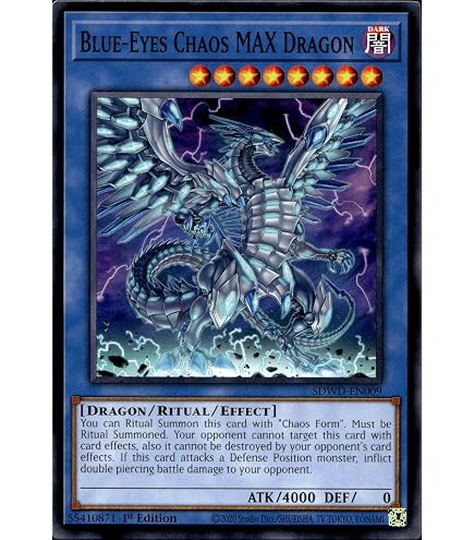 Amazon.com: Yu-Gi-Oh! - Blue-Eyes Chaos MAX Dragon - DUPO-EN048