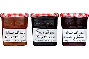Bonne Maman Fruit Preserves, Variety Pack (Strawberry, Cherry, Apricot), 13 Ounce Jars (Pack of 3)