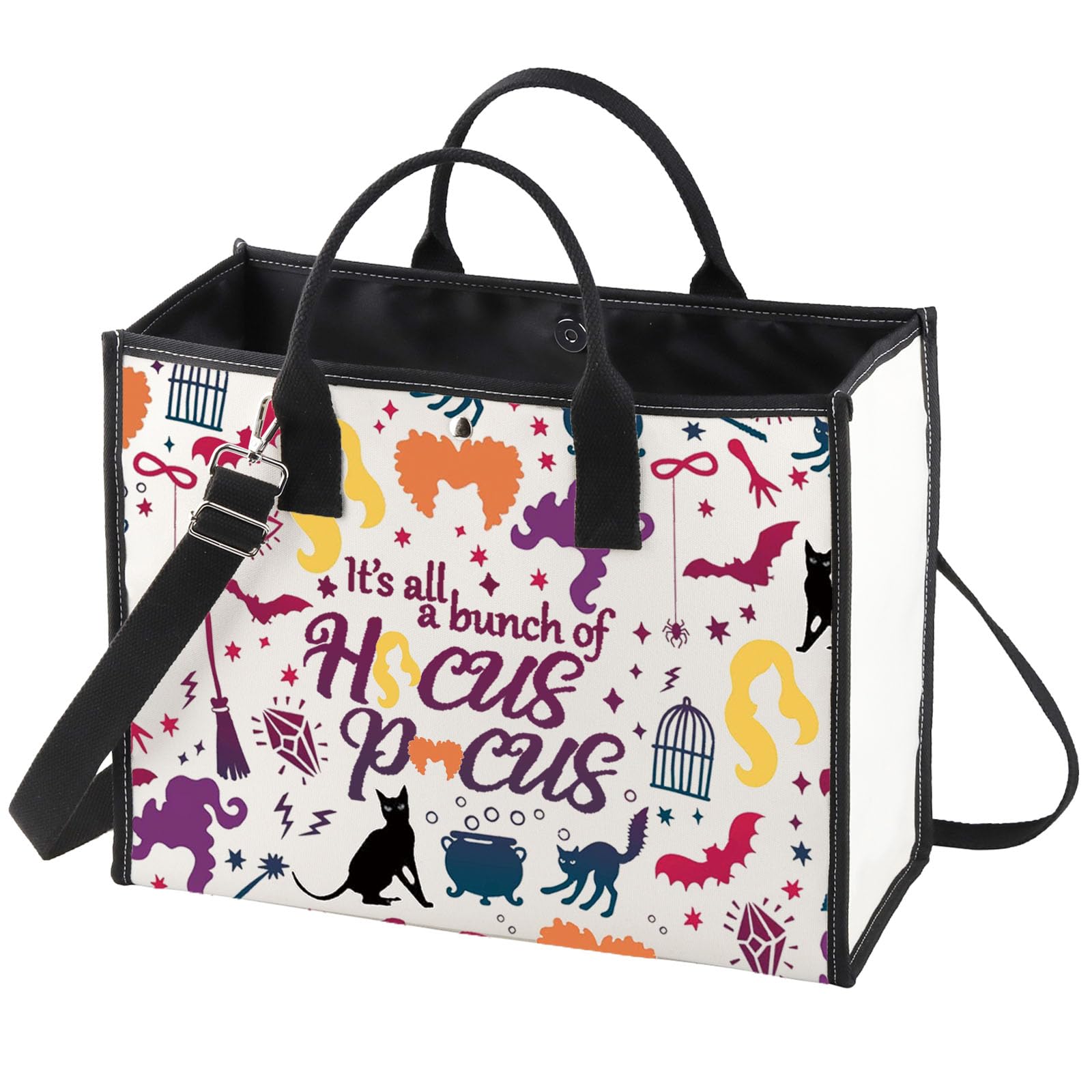 WZMPA Sanderson Sister Cosmetic Bag Winifred & Sarah & Mary Witch Fans Gifts It's All A Bunch Of Zipper Bag Sanderson Sister Merch, Hocus Pocus Bg, M