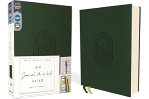 NIV, Journal the Word Bible (Perfect for Note-Taking), Leathersoft, Green, Red Letter, Comfort Print: Reflect, Take Notes, or