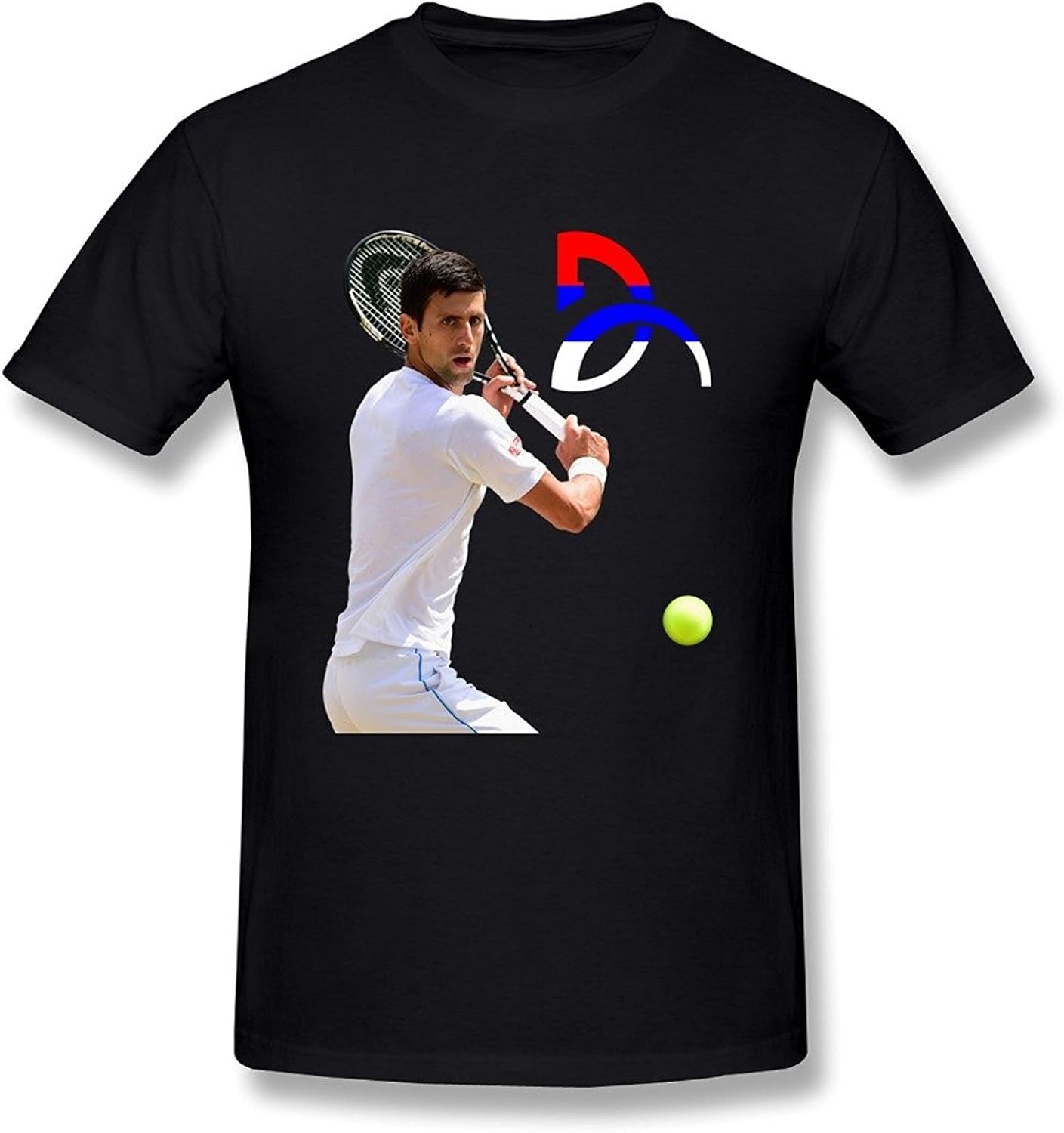 Zelura Men's 2015 U.s. Open Novak Djokovic TShirts Black
