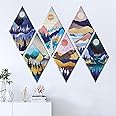 Tutmyrea 6 Pack Art Acoustic Panels Soundproof Wall Panels with Self-Adhesive, 20 x 12 inches Sound Absorbing Panels Natural Scenery Sunset Sound Panels, Decor Wall Panels for Studio, Home, Office