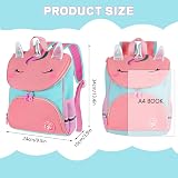Yafe School Bag for Girls Kids Backpack with Chest Strap 34x24x10 cm Blue view 2