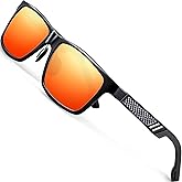 ATTCL Driving Polarized Sunglasses for Men: Lightweight Al-Mg Metal Frame UV400 Protection Classic Square for Travel Hiking