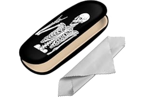 BHAHB Eyeglasses Case Hard Shell Protective Case for Glasses Eyeglass Box with Cleaning Cloth for Boys Men Man Cute Aesthetic