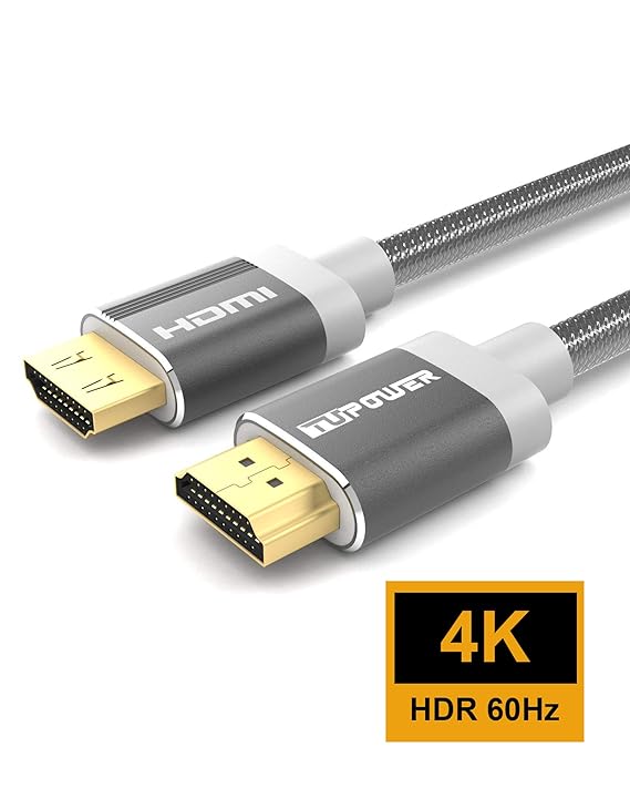 TUPower K41 Hochgeschwindigkeits-HDMI-Kabel 2.0 1,5 m 4K HDR zukunftssicheres TV-Kabel unterstützt 2160p Video bei 60Hz mit 1