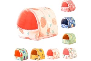 HPAWHOMEPART Parrot Bird Bed Hammock Winter Warm Bird Plush Nest Toy for Parakeet Comfortable Hanging Bird Bed for Cage (XL, Beige)