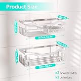 HapiRm Shower Caddy 11 Hooks Stainless Steel No Drill Adhesive Rustproof view 7