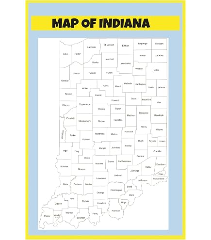 Amazon.com: 1960 Map of Crooked Lake Steuben County Indiana : Home