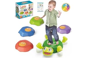 NOKA Balance Stepping Stones Kids, Indoor Outdoor Play Non-Slip Sensory Toys with Sound, Balance Training Obstacle Course Enc