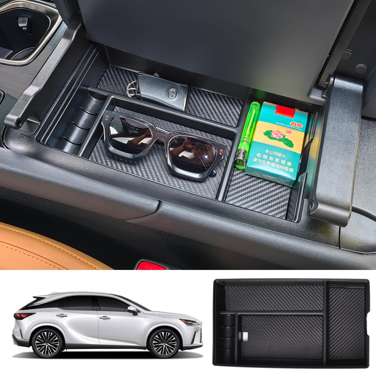 Photo 1 of Treesiche Center Console Organizer Compatible with Lexus RX 2023 2024 2025, Organizer Box for 2024 RX Hybrid RX 350h/ 500h F Sport Premium+/ Luxury/F Sport Handling