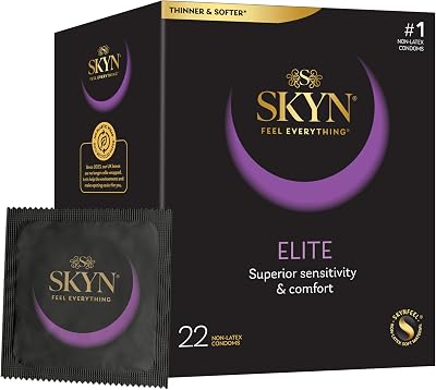 SKYN Elite Regular Size Condoms Pack of 22 Ultra Thin Latex Free 53mm