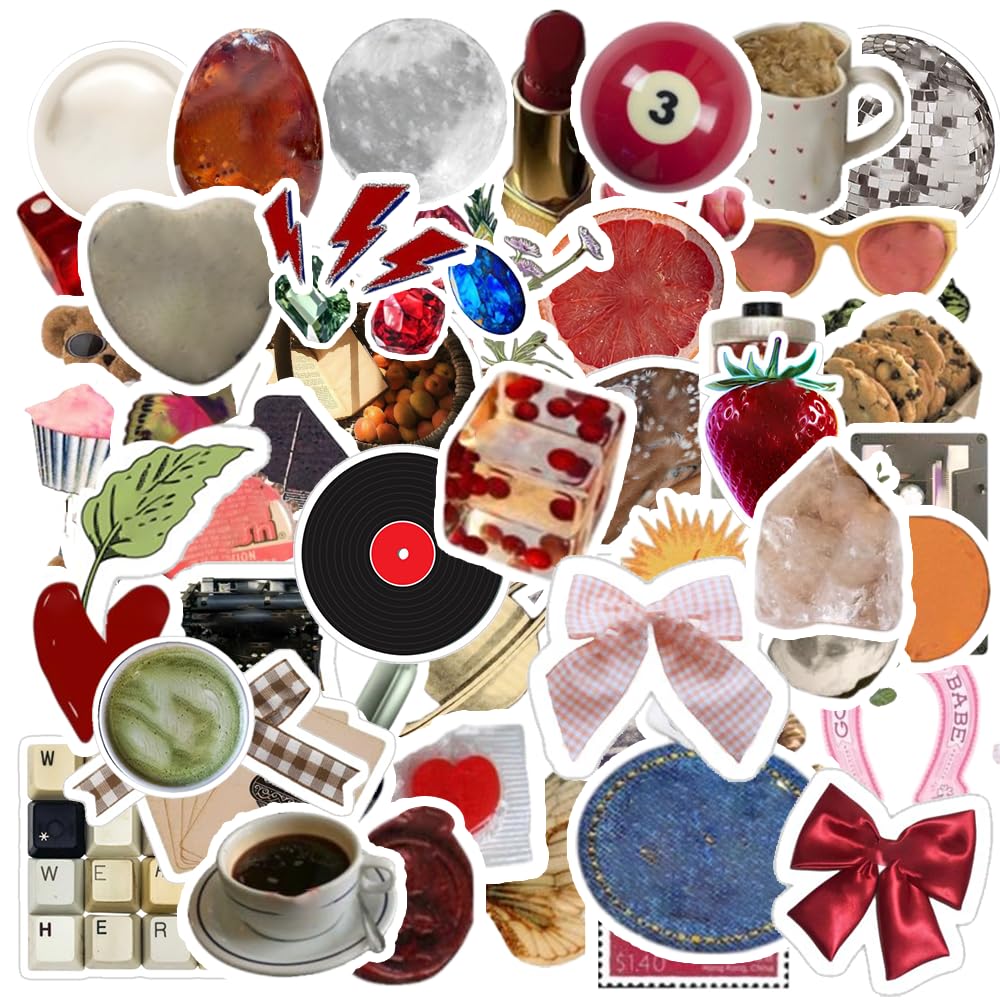 Photo 1 of 100PCS Y2K Vintage Aesthetic Stickers,Retro Book Decals,Vinyl Waterproof Stickers for Laptop Water Bottles Computer Phone Scrapbook Journal
