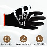 Velway Safety Work Gloves 12 Pairs PU Coated Non-Slip Gardening Mechanic Size S view 3