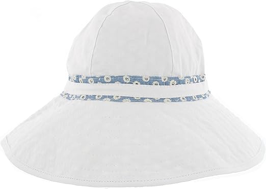 ladies white cotton sun hats