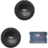 CERWIN-VEGA! XED Series Bass Package (2) 12" 4 Ohm SVC Subwoofers and 300W RMS Mono Amplifier at 2 Ohms