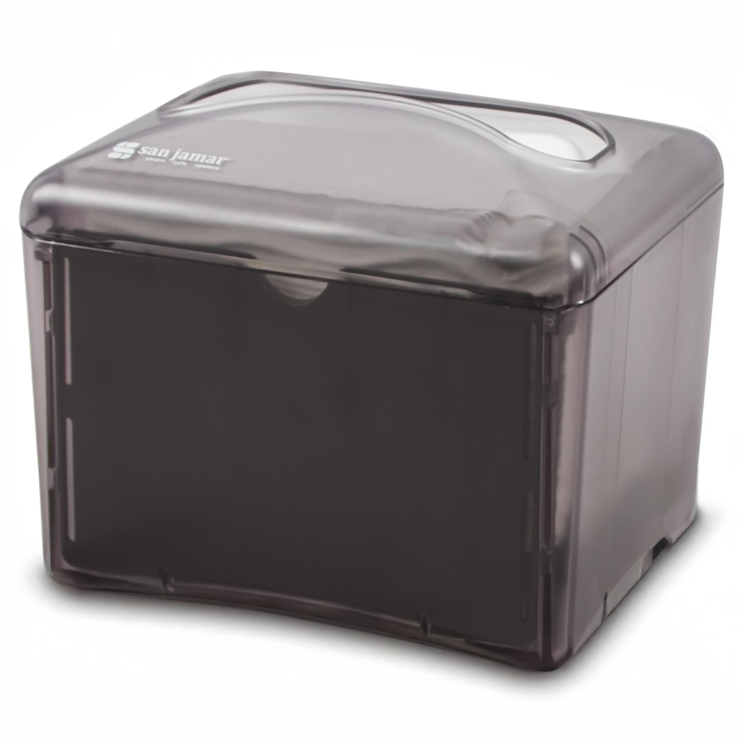 San Jamar H4004 Venue Table Top Mini Interfold Napkin Dispenser, 200-250 Capacity, 7-1/2" Width x 6-1/4" Height x 4-7/8" Depth, Black Pearl