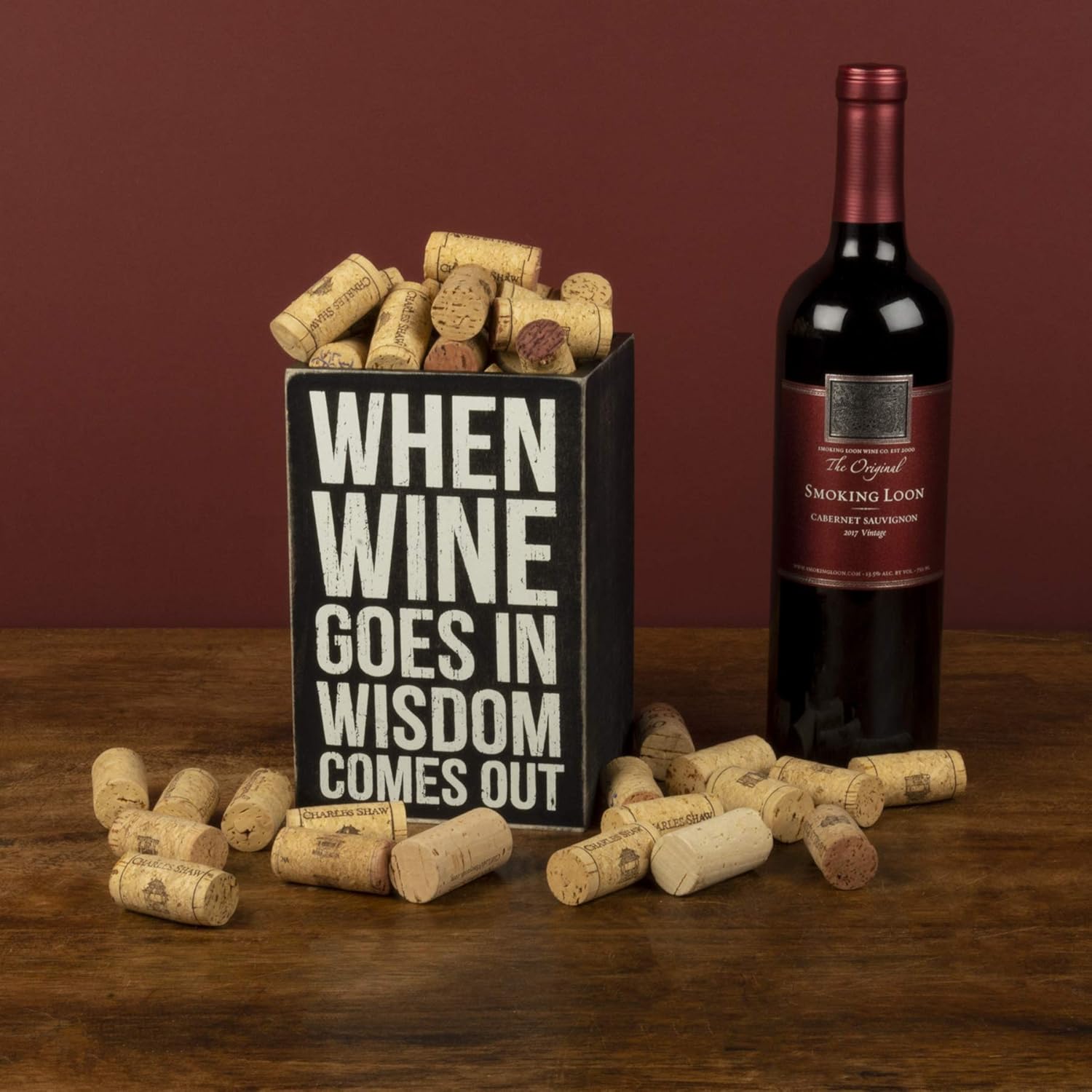 Primitives by Kathy LOL Made You Smile Silly Socks, Bring More Wine: Home & Kitchen