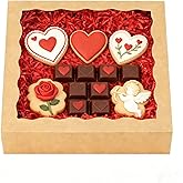 JOHOPACK 20 Pack Pie Boxes 10x10x2.5 Inch Brown Bakery Boxes with Window Cookie Box Chocolate Covered Strawberries Box for Ch