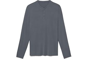 Tommy John Men's Second Skin Modal Long Sleeve Henley Sleep Top