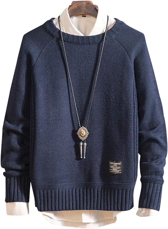 Amazon Sukinana ニット セーター メンズ 冬服 長袖 クルーネック