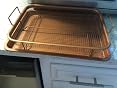 Copper Chef Crisper – Teglia Da Forno Antiaderente Con Cestello Rialzato, 2 Pezzi (30x25cm E 28x23cm), Per Patatine Croccanti